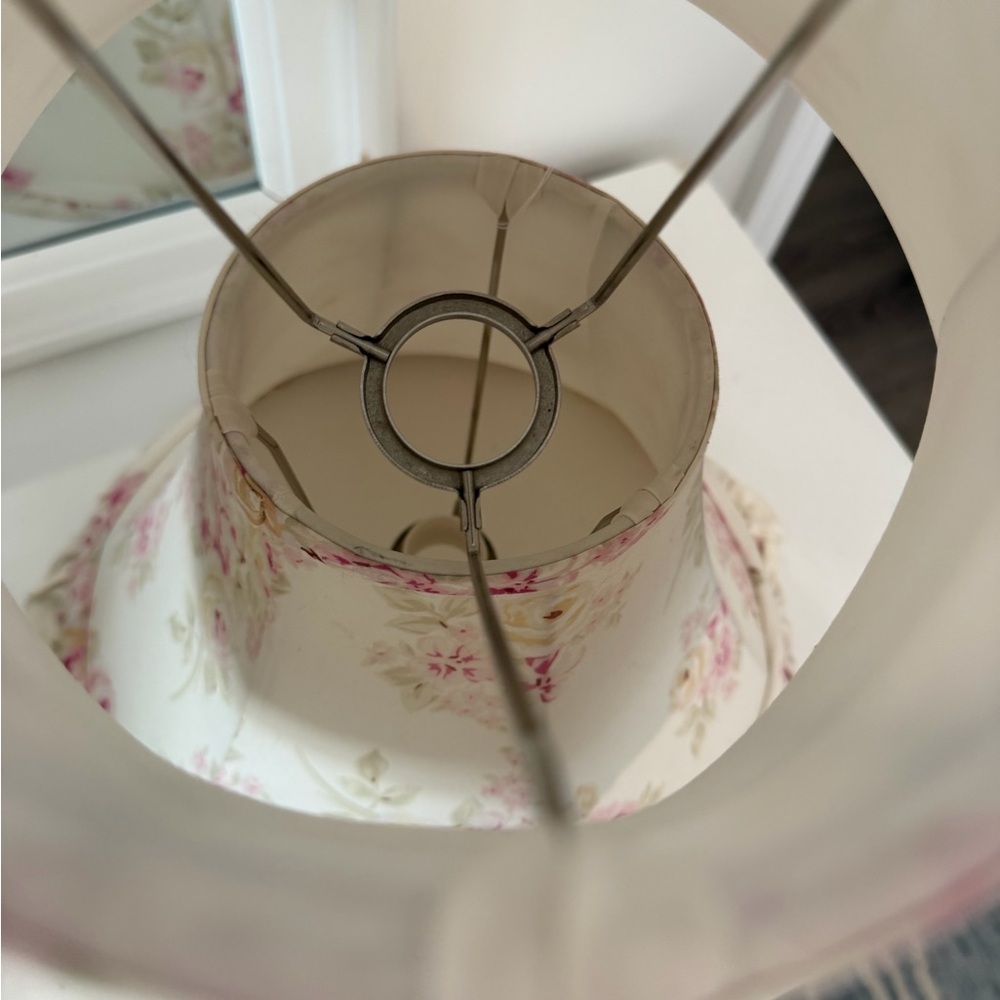 2 Rachel Ashwell Simply Shabby Chic Blush Beauty Lamp Shades Rose Cottage Floral - Picture 6 of 6